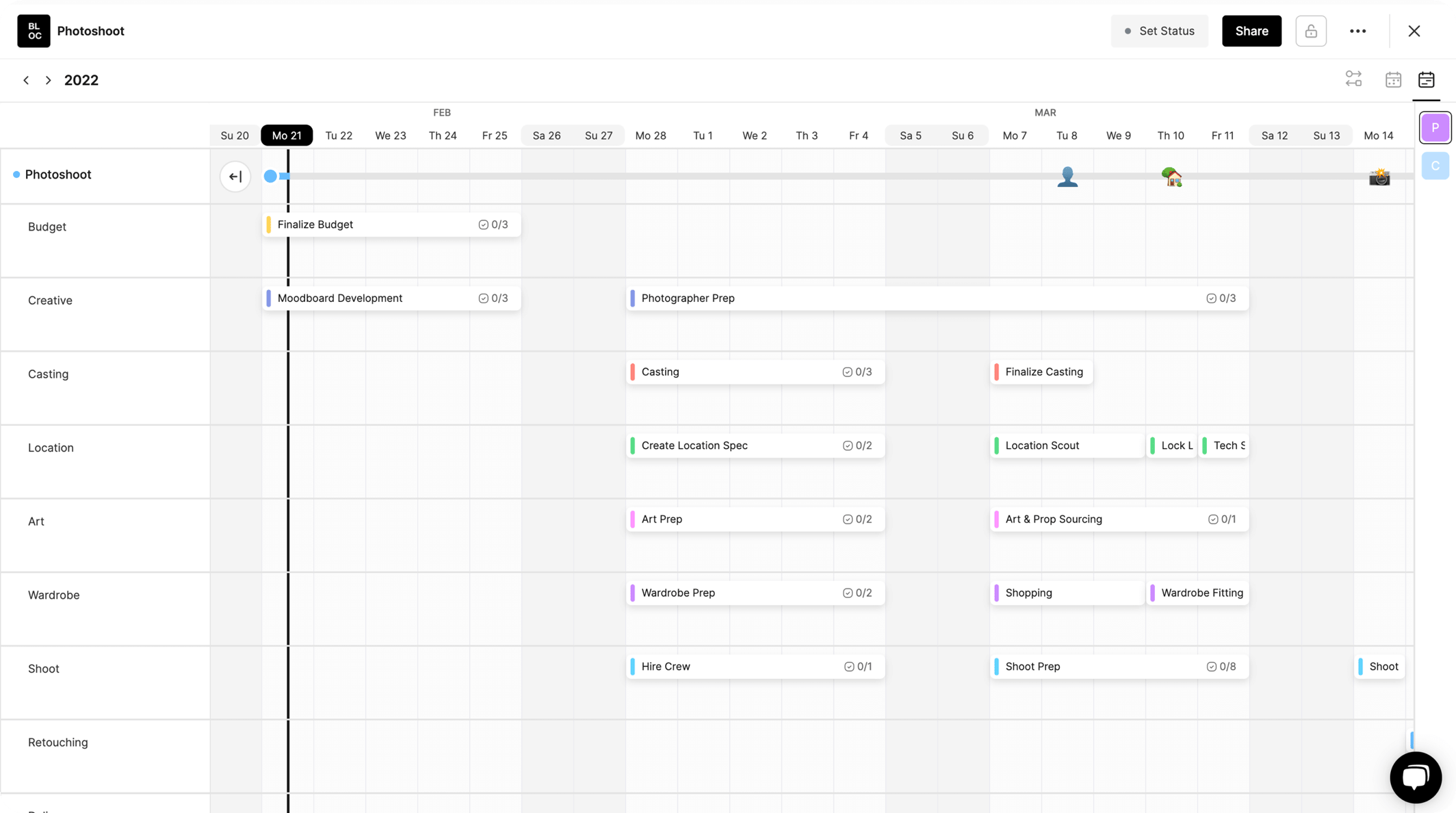 Photoshoot Schedule Template Assemble